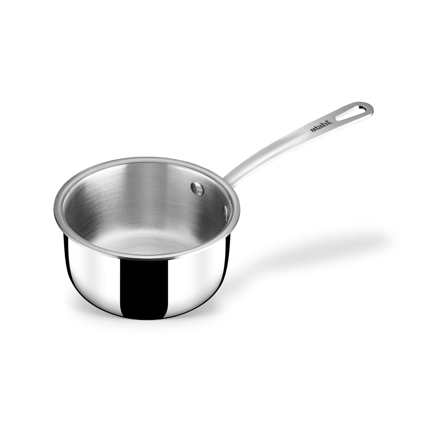 Stahl Stainless Steel Tea Pan 14cm,1 Liters| Triply Saucepan with Lid | Milk Pan 1L | Gas & Induction Base Sauce Pan | Día 14cm, 1Liters