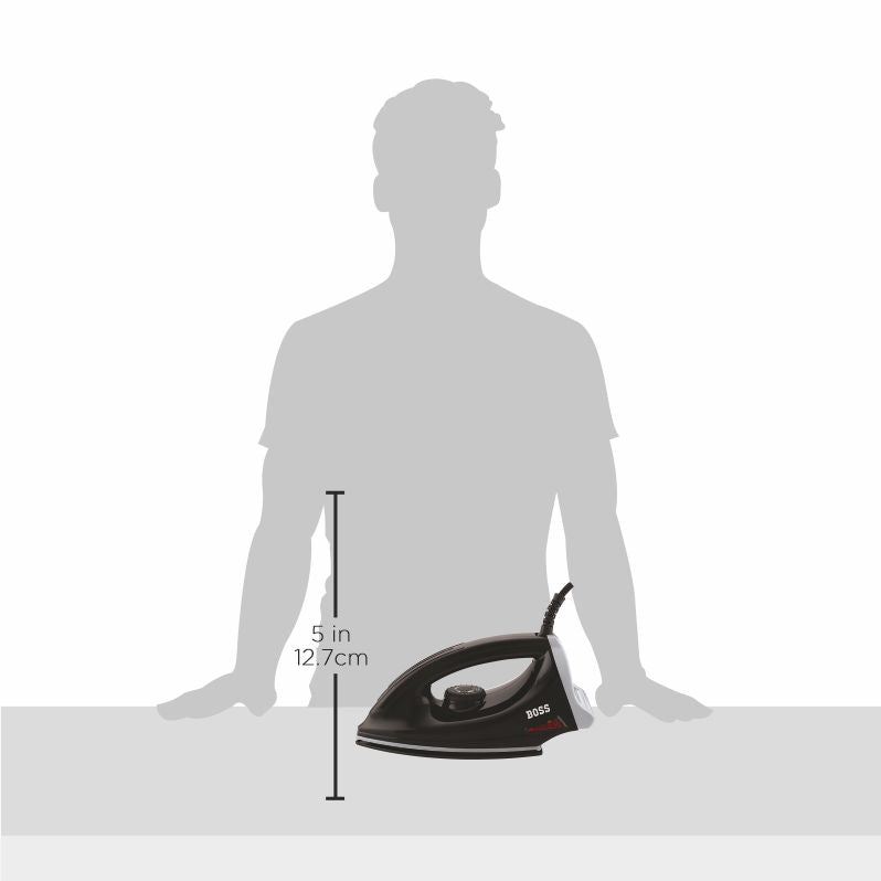 BOSS Duro 1000 watts Dry Iron, Non Stick Soleplate coating, double ISI safety, 2 Years warranty on motor