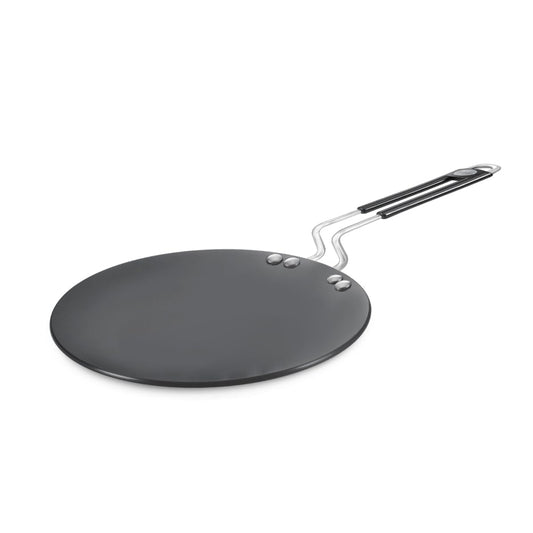 Prestige Hard Anodized Plus Roti/Chapati Tawa |Wide Base with 26.5 cm|Perma Cool Handle|Gas & Induction Compatible|2 Years Warranty