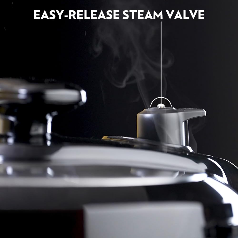 Borosil Instacook 6 L Electric Stainless Steel Pressure Cooker | 12 Digitized Indian Cooking Programs | 15 Hour Delay Timer | One Touch Instant Cooking | Idli Maker, Rice Cooker | 2 Year Warranty on motor