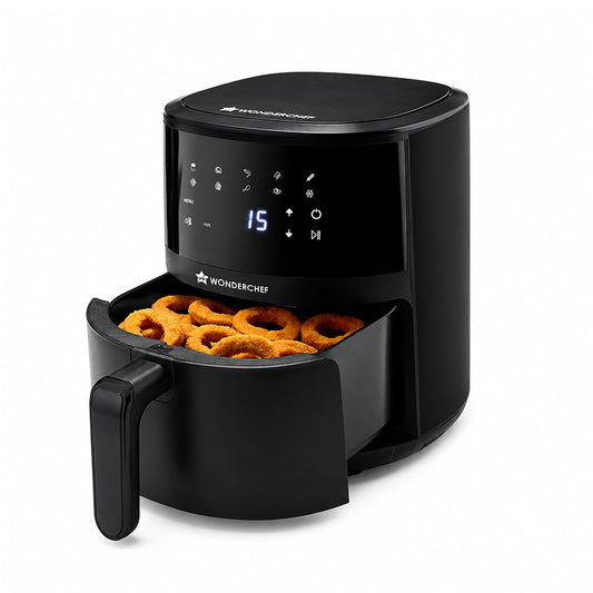 Wonderchef Platinum Digital Air Fryer for Kitchen, 4.5L, 1350W, Rapid Air Technology, 10 Pre-Set Functions, Temperature and Time Control, Automatic Shut-Off, 2-Yr Warranty