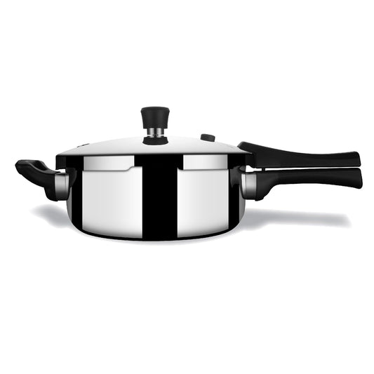 Stahl Xpress Cooker Triply Pressure Cooker Pan 3.5 L, Outer Lid Pressure Cooker 3.5 L, Induction & Gas Stove Compatible, 5 Years Warranty