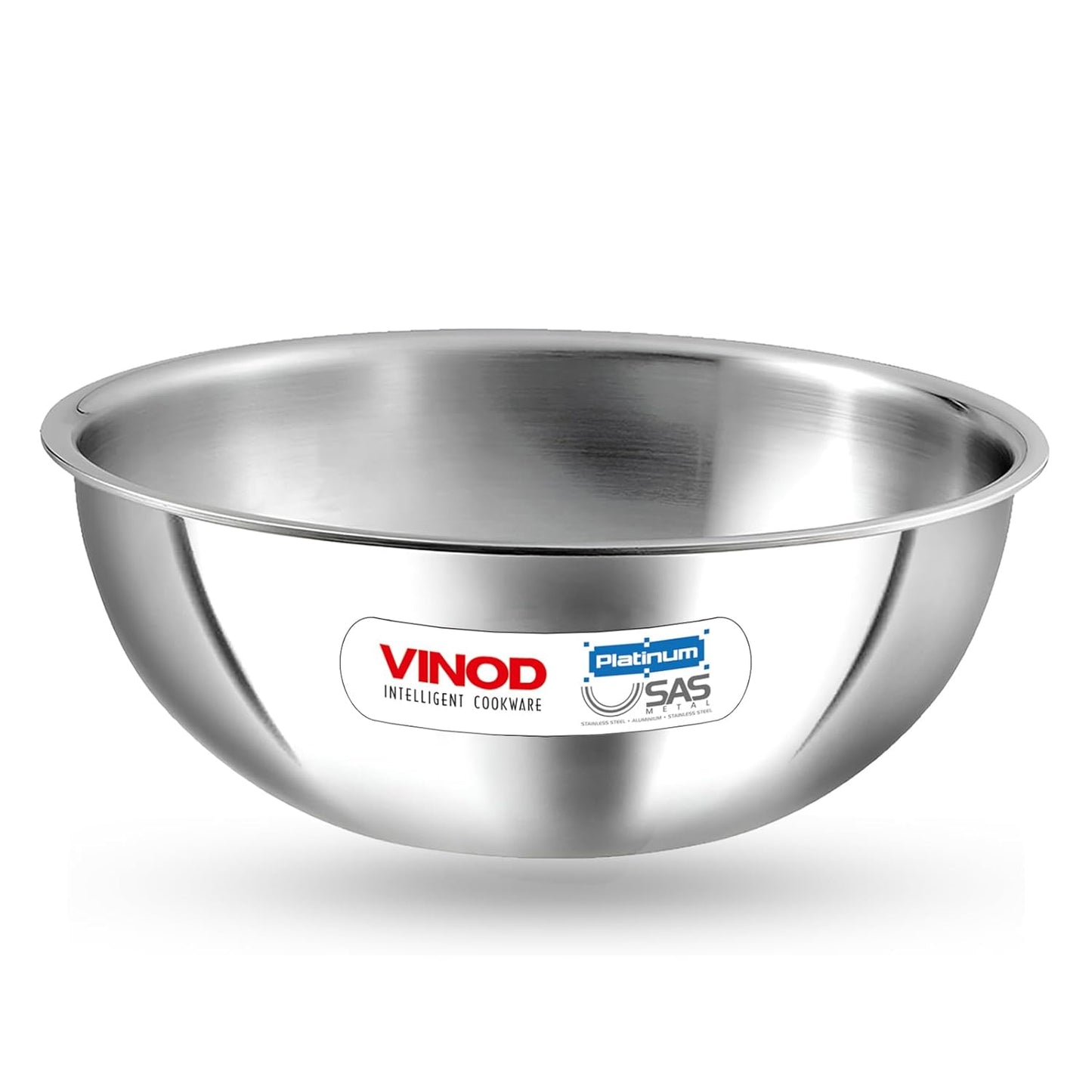 Vinod Platinum Triply Stainless Steel Tasla 3.7 liters Capacity 28 cm, Toxin-Free, Multi-Purpose, Induction and Gas Stove Friendly