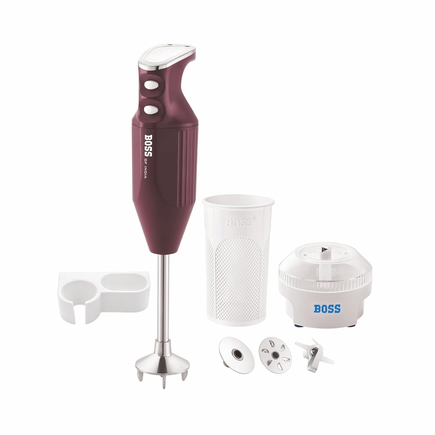 BOSS Stainless Steel Big Boss Portable Hand Blender | Powerful 275 W Motor | 5 Years Warranty* First In India | Variable Speed Control | Isi-Marked, 275 Watts