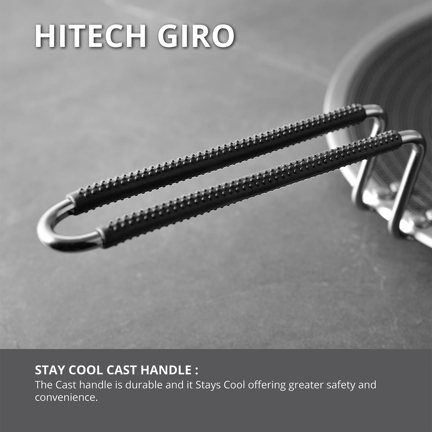 Bergner Hi-Tech Triply Stainless Steel 26cm Roti Tawa, Honeycomb Non-Stick Coated Tawa for Chapati/Roti/Paratha, Non-Toxic, Healthy Cooking, Durable Handle, Excellent Grip - Induction and Gas Ready