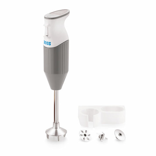 BOSS B132 Portable Hand Blender 225 Watts | Variable Speed Control | 3 Years Warranty on motor | Easy to Clean and Store | ISI-Marked, Stainless Steel