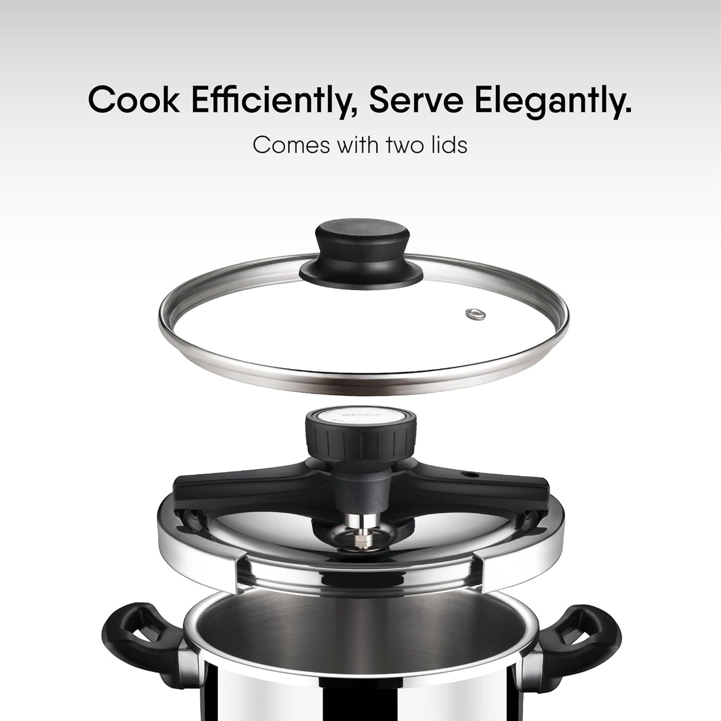 Stahl Versatile Triply Pressure Cooker 5 Litres,  Outer Lid Pressure Cooker 5 Litres, Induction & Gas Stove Compatible, 5 Years Warranty,Stainless steel,Silver