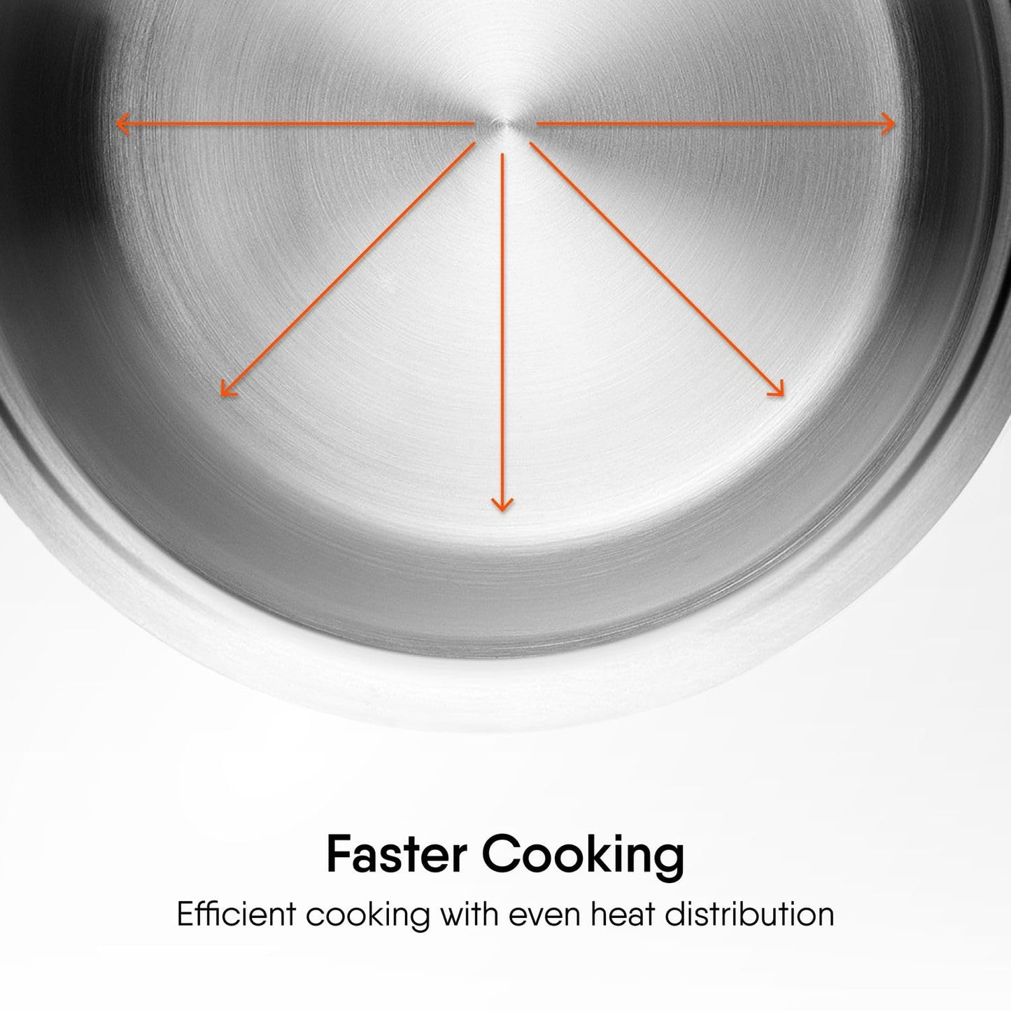 Stahl Artisan Lagdi 22 cm 2.2L | Triply Stainless Steel Casserole | Induction & Gas Compatible | with Lid