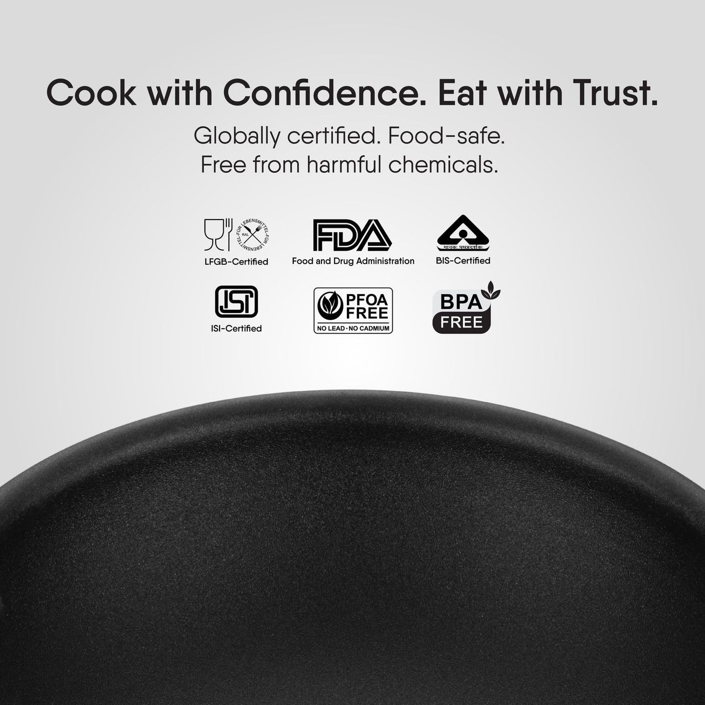Stahl Artisan Schild 24 cm (2 Liters) Frypan Triply Stainless Steel PEEK-Reinforced Fry Pan Induction & Gas Compatible with Glass Lid