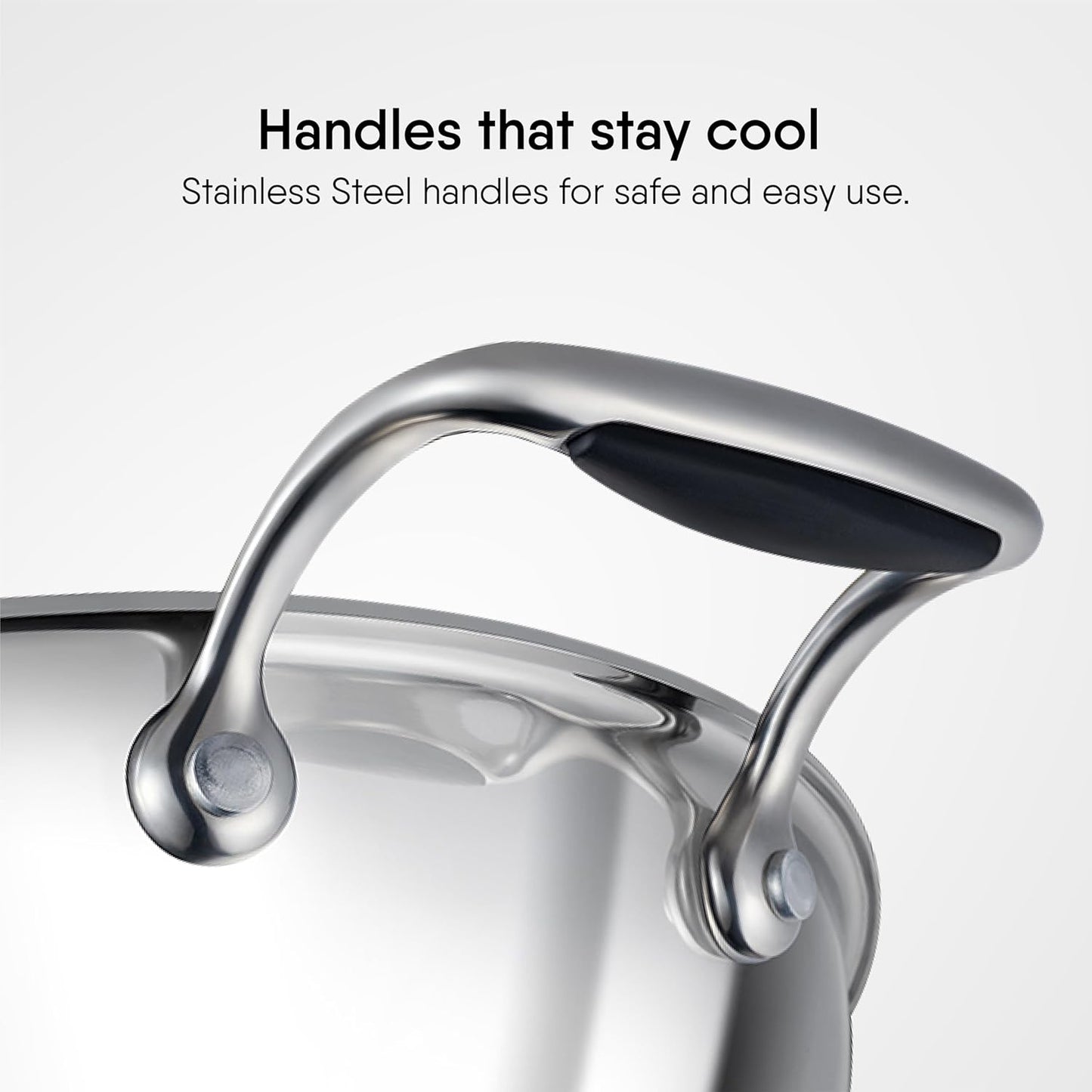 Stahl Artisan Triply Stainless Steel Kadhai with Lid 34cm 8Liters, Kadhai for Cooking, Stainless Steel Cookware Triply Kadhai, Induction & Gas Stove Compatible, 8 L, 34 cm