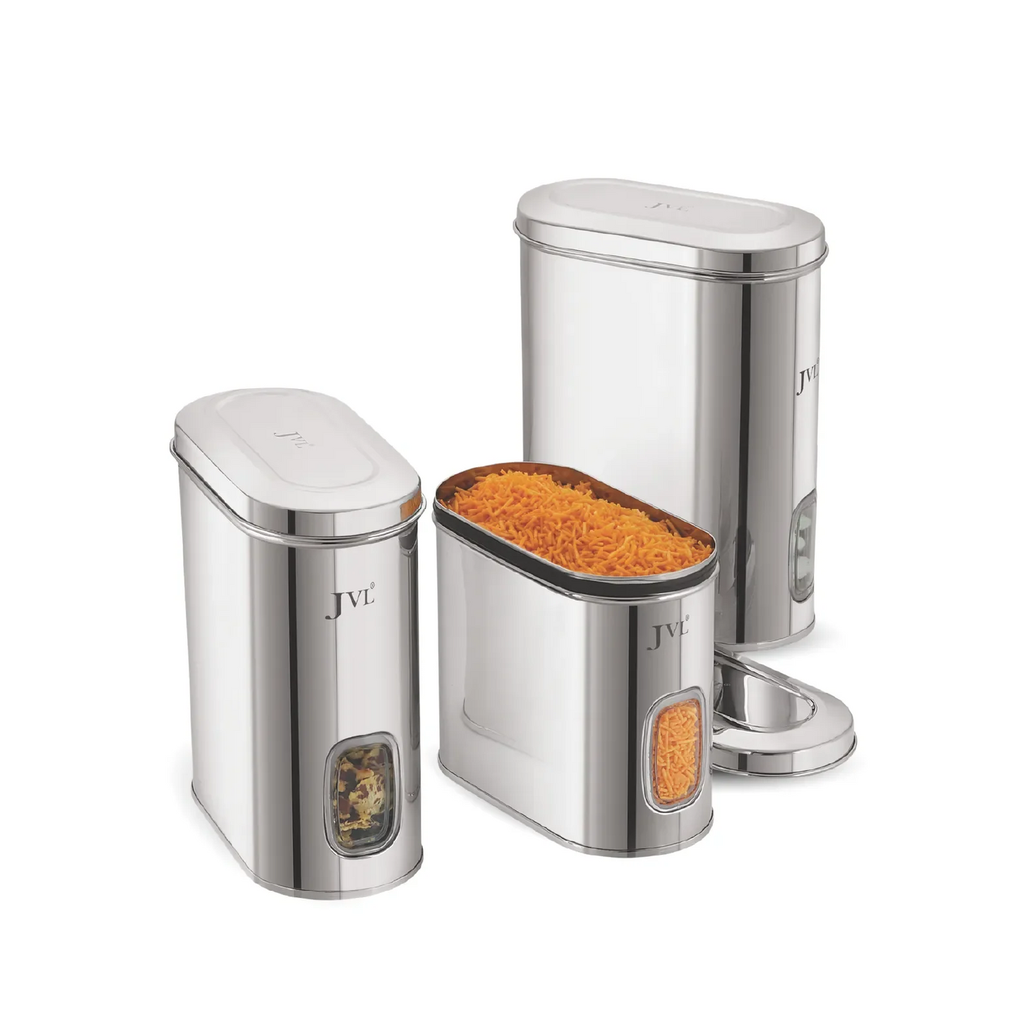 JVL airtight Galaxy Window Cannister with see through from the side capacity 3.25 Liters