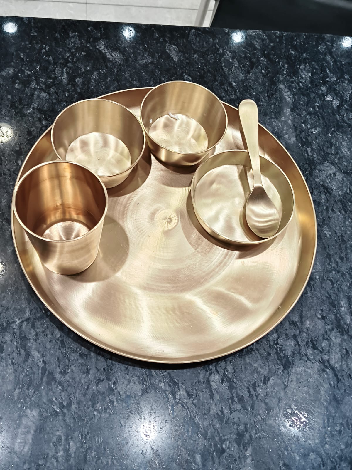 kansa (Bronze) Set Mat Finish 6 pcs
