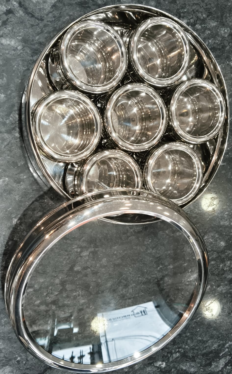 STEEL MASALA BOX ROUND 7 CONTAINERS